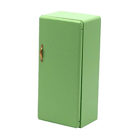Dollhouse Miniature Retro Refrigerator in Green Miniatures SIngle Door