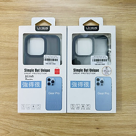 Ốp lưng Likgus lưng nhám viền màu dành cho iPhone 13 Pro - hàng chính hãng