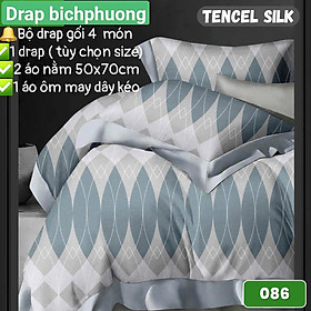  Bộ drap gối Tencel vải Hàn Quốc , đỉnh cao mát , mềm mại { drap và 3 áo gối
