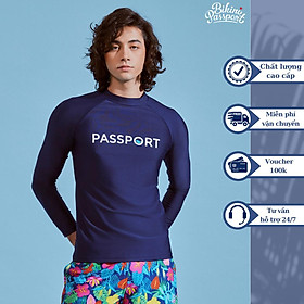 Áo Bơi Nam BIKINI PASSPORT kiểu tay dài - Xanh Navy - BS348_NV