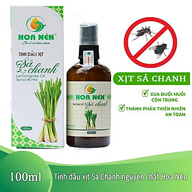 TINH DẦU XỊT SẢ CHANH HOA NÉN 100ML - XỊT ĐUỔI MUỖI AN TOÀN CHO BÉ