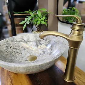 Lavabo đá tự nhiên - Lavabo đặt bàn đá tự nhiên - chậu rửa mặt đá tự nhiên 