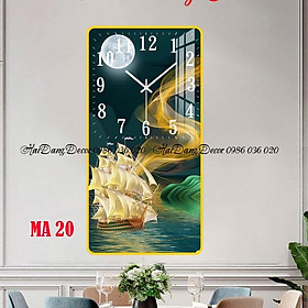 Mua Tranh đồng hồ treo tường trang trí nhà cửa {giá xưởng} kim trôi - Tặng pin và đinh treo