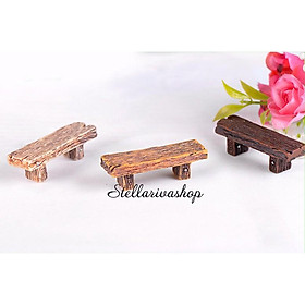 Mô hình ghế gỗ trang trí tiểu cảnh terrarium quà tặng trang trí