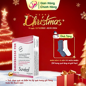 Suvéal Grossesse - Fer: Vitamin Tổng Hợp Cho Bà Bầu Cao Cấp Từ Pháp, Bổ Sung Đầy Đủ Vitamin Khoáng Chất, Ngăn Ngừa Dị Tật Thai Nhi, Tiền Sản Giật Và Tiểu Đường Thai Kỳ, Không Gây Táo Bón