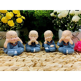Mua Bộ 4 tượng chú tiểu tứ không gốm sứ ( Mẫu độc quyền )