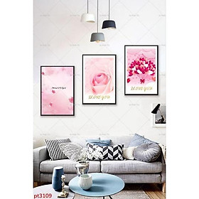 Mua Bộ 3 TRANH TREO TƯỜNG Inphattin CÓ KHUNG trang trí phòng khách  nhẹ bền có tặng kèm đinh treo không cần khoan tường