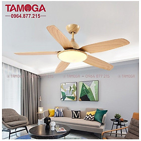 Mua Quạt trần vàng pháp TAMOGA 1289 động cơ 6 số + Tặng kèm điều khiển từ xa hàng chính hãng