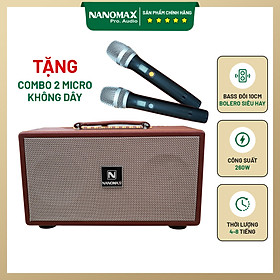 Mua Loa Kéo Karaoke Xách Tay Nanomax K-10 K10 Bass Đôi 10cm Công Suất 260w Hàng Chính Hãng