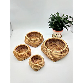 bố muối bằng mây, hủ đựng bánh keo, D11cm