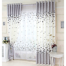 Mua RÈM CỬA CHÂM BI TRÒN XANH  XÁM SIZE 1M NGANG X 2M7 CAO ( 1 TẤM )