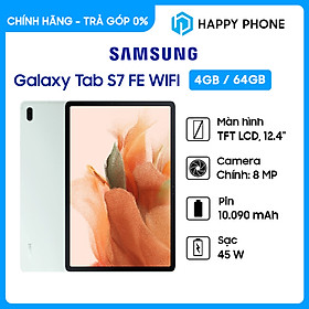 Máy tính bảng Samsung Galaxy Tab S7 FE WIFI (4GB/64GB) - Hàng chính hãng - Đã kích hoạt bảo hành điện tử