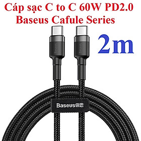 Mua Cáp sạc và dữ liệu C to C 60W PD2.0 Baseus Cafule Series - Màu ngẫu nhiên _ Hàng chính hãng