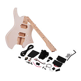 Bộ Dụng Cụ DIY Lắp Ráp Đàn Guitar Điện Thân Gỗ Trầm Và Cổ Bàn Phím Gỗ Thích Không Có Bệ Đỡ Muslady