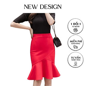 Chân Váy Nữ New Design Thiết Kế Dáng Váy Đuôi Cá Ôm Body Quyến Rủ Dài Qua Gối, Chất Vải Co Giãn Tốt CV0067