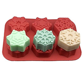 Patterns Christmas Snowflake Shape Silicone Cake Mold DIY Handmade Soap Mold Chocolate Cookie Baking Mould Decor DropShipping