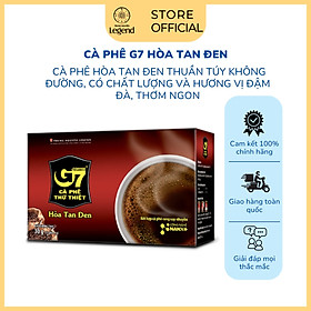 Combo 2 Hộp Cà Phê Hòa Tan Đen G7 Trung Nguyên – Cà Phê G7 Đen Thuần, Không Đường, Vị Mạnh – Hộp 15 Gói 2gr