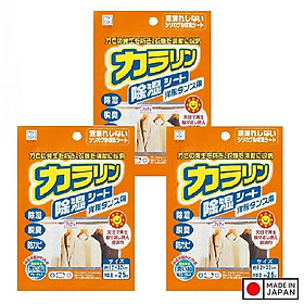 Combo 03 Miếng hút ẩm, khử mùi dành cho tủ quần áo có móc treo tiện lợi ( dạng gói - 25g ) - Hàng nội địa Nhật Bản.