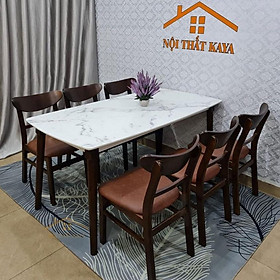 Mua Bộ bàn ăn mặt đá 6 ghế Lunar