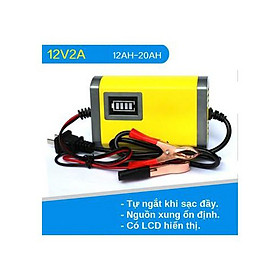 Bộ sạc bình ắc quy tự động ngắt 12V 2Ah-20Ah sạc acquy xe máy, xe ô tô