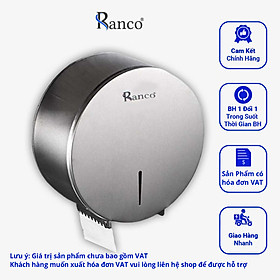 Mua Hộp đựng giấy vệ sinh cuộn lớn tròn công cộng RANCO chất liệu inox 304 gắn tường bền đẹp đảm bảo - R08901
