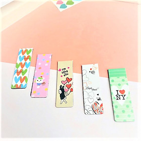 Combo 5 Bookmark Nam Châm Đánh Dấu Sách - Love (Mẫu Ngẫu Nhiên)