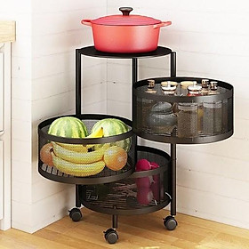 Kệ xoay TRÒN 3 TẦNG đễ đồ đa năng có ảnh thật