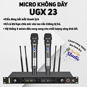 Mua Micro karaoke không dây UGX 23 phiên bản 2020 hàng chuẩn 4 râu