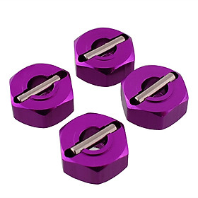 Purple Wheel Hex 4PCS 12mm 02134/02100 Mount &Pin For 1/10 RC Model Car