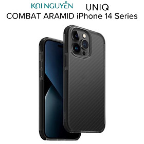 Ốp Lưng Vân Carbon UNIQ Hybrid Combat Aramid Dành Cho iPhone 14 PRO MAX / 14 PRO - Hàng Chính Hãng