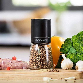 Mua Cối xay tiêu thủy tinh dung tích 140ml lưỡi sứ nắp gỗ sồi tiện dụng