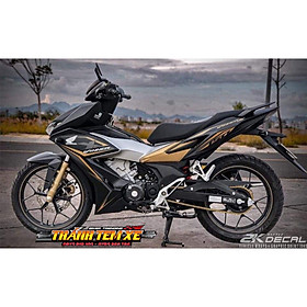 Tem xe dành cho xe Winner X , tem rời cao cấp dán xe đen bạc , đen vàng