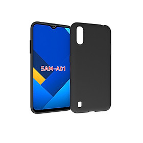 Ốp lưng silicone dẻo màu đen siêu mỏng dành cho Samsung Galaxy A01