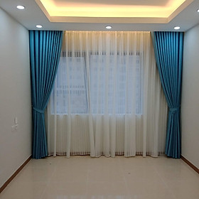 Mua Rèm kéo che nắng cửa sổ màu xanh sang trọng