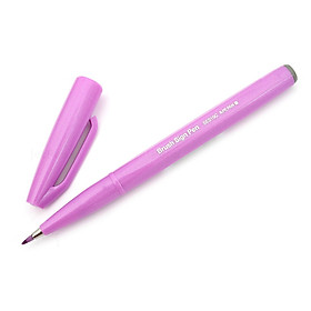 Hình ảnh Bút lông viết chữ calligraphy Pentel Fude Touch Brush Sign Pen - Màu hồng tím (Pink Purple)