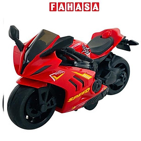 Đồ Chơi Siêu Xe Môtô Tốc Độ Chạy Trớn - Kingdom Toys 7607 (850-7) - Màu Đỏ