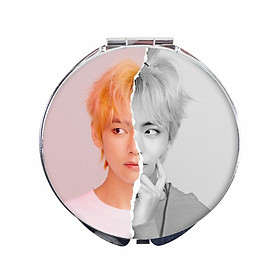 Gương mini V BTS gương trang điểm tròn hai mặt