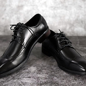 Giầy da nam cao cấp buộc dây, giày tây công sở chuẩn hàng việt xuất xịn - HS078