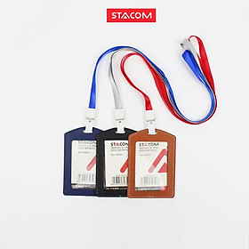 Bộ dây đeo và thẻ PU (da) STACOM/ID6622l/ID6615