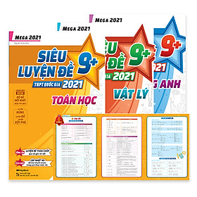 Combo 3 Cuốn: Khối A1 Mega 2021 - Siêu Luyện Đề 9 + THPT Quốc Gia Toán Lý Anh