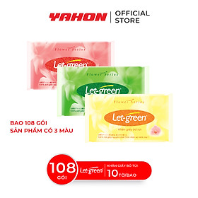 Combo 108 Gói Khăn Giấy Bỏ Túi LET-GREEN 10 Tờ Gói