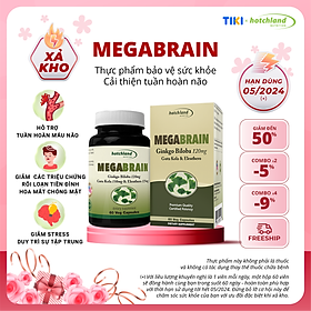 Viên uống Ginkgo Biloba hỗ trợ tăng cường tuần hoàn máu não, bổ não Hotchland Mega Brain TPBVSK-Hàng chính hãng [Hộp 60 viên]-HL0115