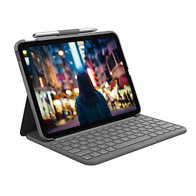 Bao da và Bàn Phím Logitech Slim Folio for iPad (10th gen) - Hàng Chính Hãng