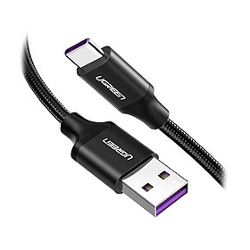 Hình ảnh Cáp sạc và truyền dữ liệu 1.5M 5a qc3.0 USB A sang type C 2.0 màu xám từ máy tính ra điện thoại Ugreen 60729 US279 Hàng Chính Hãng