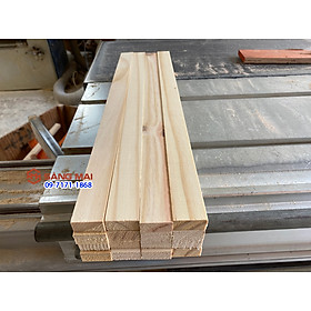 [MS99] Thanh gỗ thông 3cm x 1,5cm x dài 50cm + láng mịn 4 mặt
