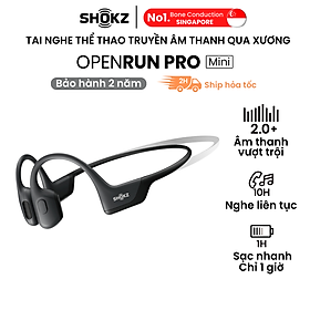 Tai nghe dẫn truyền xương Shokz OpenRun Pro mini S811 Màu Đen - Bảo Hành 2 năm - Hàng Chính Hãng