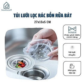 Hình ảnh Combo 200 Túi Lọc Rác Bồn Rửa Bát - Túi Lưới Lọc Rác Giúp Ngăn Chặn Tắc Đường Ống- Hàng Loại 1 - Chính Hãng MINIIN