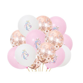 Set Bóng bay trang trí Tráng nhôm hình Unicorn họa tiết sắc màu