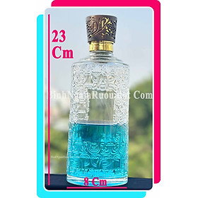 Mua  Mua 5 Tặng 1   C36 Chai Đựng Rượu Hoa Văn Thủy Tinh Cao Cấp 750ml - Đẹp Cao Cấp - Nắp Kín Thủy Tinh Trong - Tặng Biếu Sang Trọng