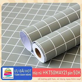 Giấy dán tường kẻ ô phong cách sang trọng Hàn Quốc Khổ 10M (1 cuộn)HPMWallpaper